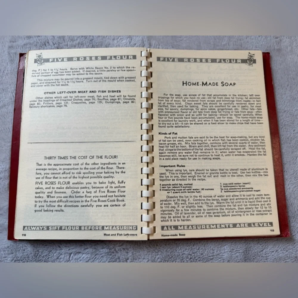 Antique A Guide To Good Cooking Five Roses Flour Cookbook 1938 Collectible - Picture 9 of 10